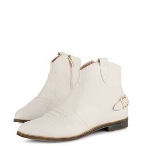 NEW MELYANN essee bootie in ivory leather